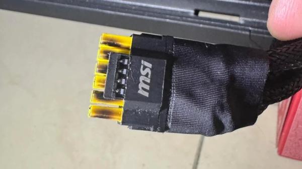 "Особый" коннектор 16-pin от MSI тоже не выдержал напор RTX 5090 и сгорел